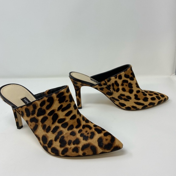 NEW Nine West Leopard Mules Size 9 - Picture 2 of 5